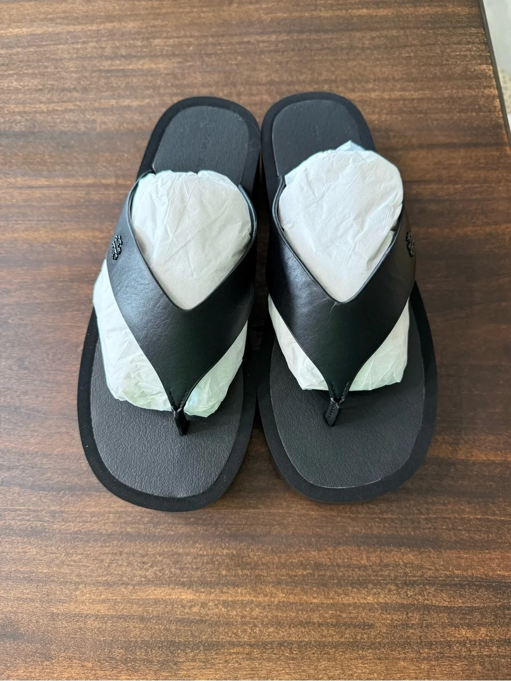 Tory Burch Women's Leather Platform Flip Flops